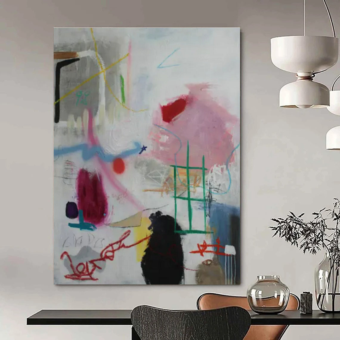 Multicolor Graffiti Abstraction - Street Art - Style Acrylic Painting CT1406