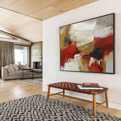 “Rustic Color Collision” Abstract Oil Painting On Canvas DKH506