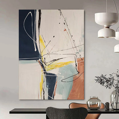 “Dynamic Line and Color” - Abstract Expressionist Painting On Canvas DTP037