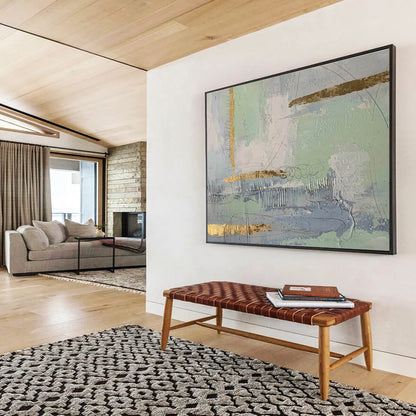 Pastel and Gold Light - Toned Abstract Elegance Painting On Canvas DKH179