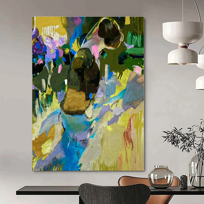 Colorful Figure in Nature - Abstract Figurative Painting CT1231