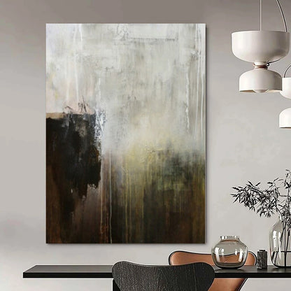 “Neutral Toned Abstract Drips” – Abstract Expressionist Painting CT1151