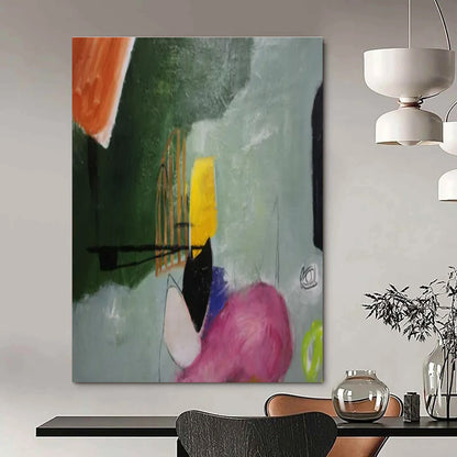 Color - Block Geometric Abstraction - Cubism - Inspired Acrylic Painting CT1405