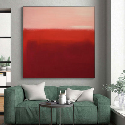 Gradient Red Tones, “Crimson Calm” - Color - Field Oil Painting CT0744