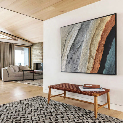 Colorful Textured Layers - Abstract Impasto Painting On Canvas DKH619