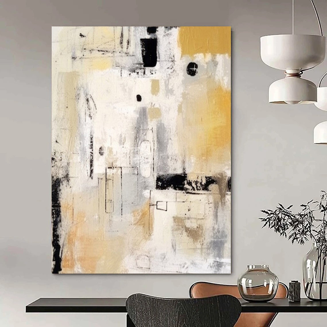 “Neutral Geometric Abstraction” – Geometric Abstract Art CT1035