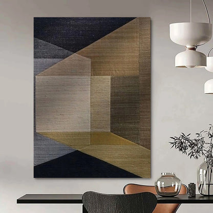 “Brown and Gray Geometric - Architectural Inspirations” Painting On Canvas DKH1134