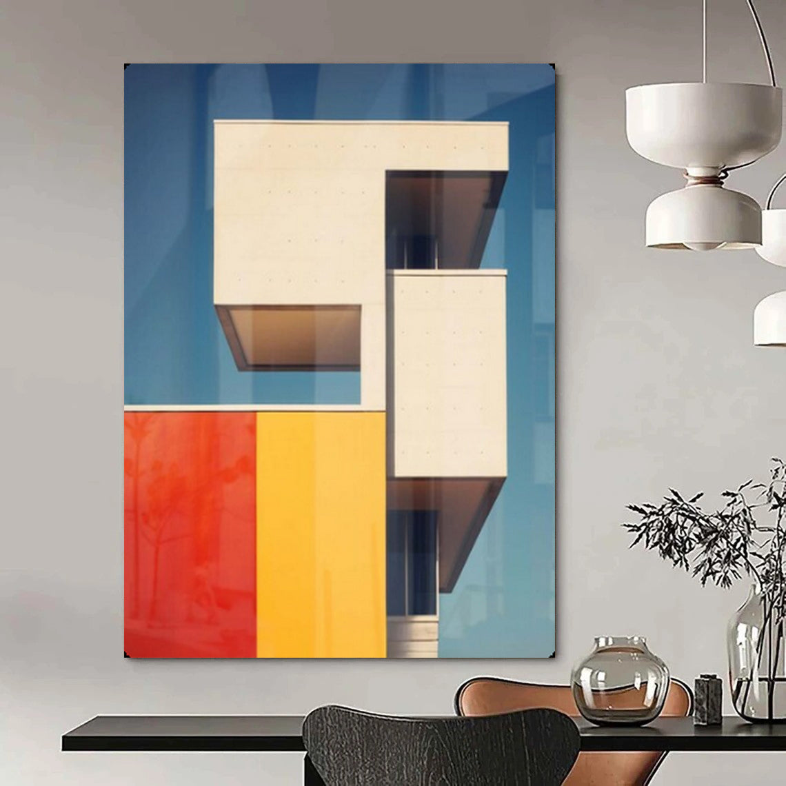 “Color - Blocked Modern Architecture” – Architectural Photography - Inspired Art On Canvas CT2173