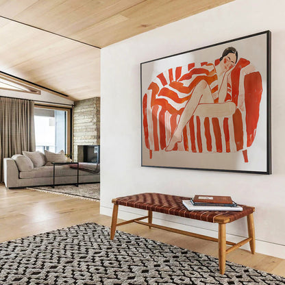 Figurative Abstract “Serene Rest” Painting On Canvas DKH087