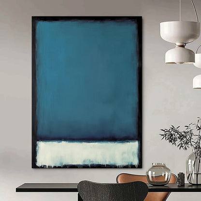 Blue and White Field Minimalist Color Block - Abstract Color - Field Painting CT1953