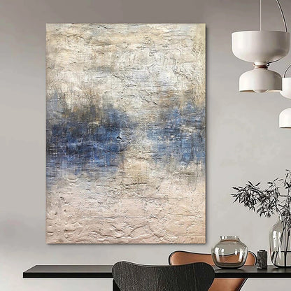 “Blue - Gray Blended Textures” – Abstract Textured Painting CT0965
