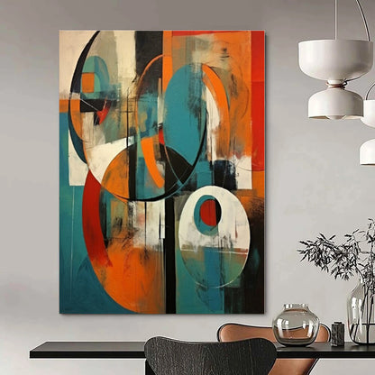 Colorful Geometric Circles - Abstract Bauhaus - Style Acrylic CT1259
