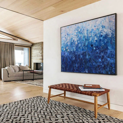 Blue Gradient Abstract Painting On Canvas DKH660