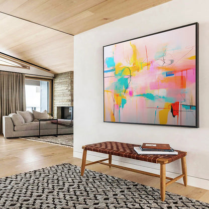 “Colorful Abstract Chaos” Abstract Acrylic Painting On Canvas DKH500