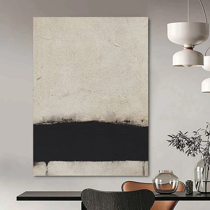 Minimalist Black and White Abstract - Abstract Painting On Canvas DKH1419