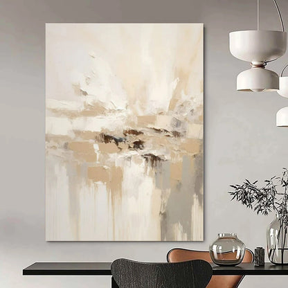 Neutral Tones with Textured Layers - Impasto Abstract Acrylic On Canvas CT1344