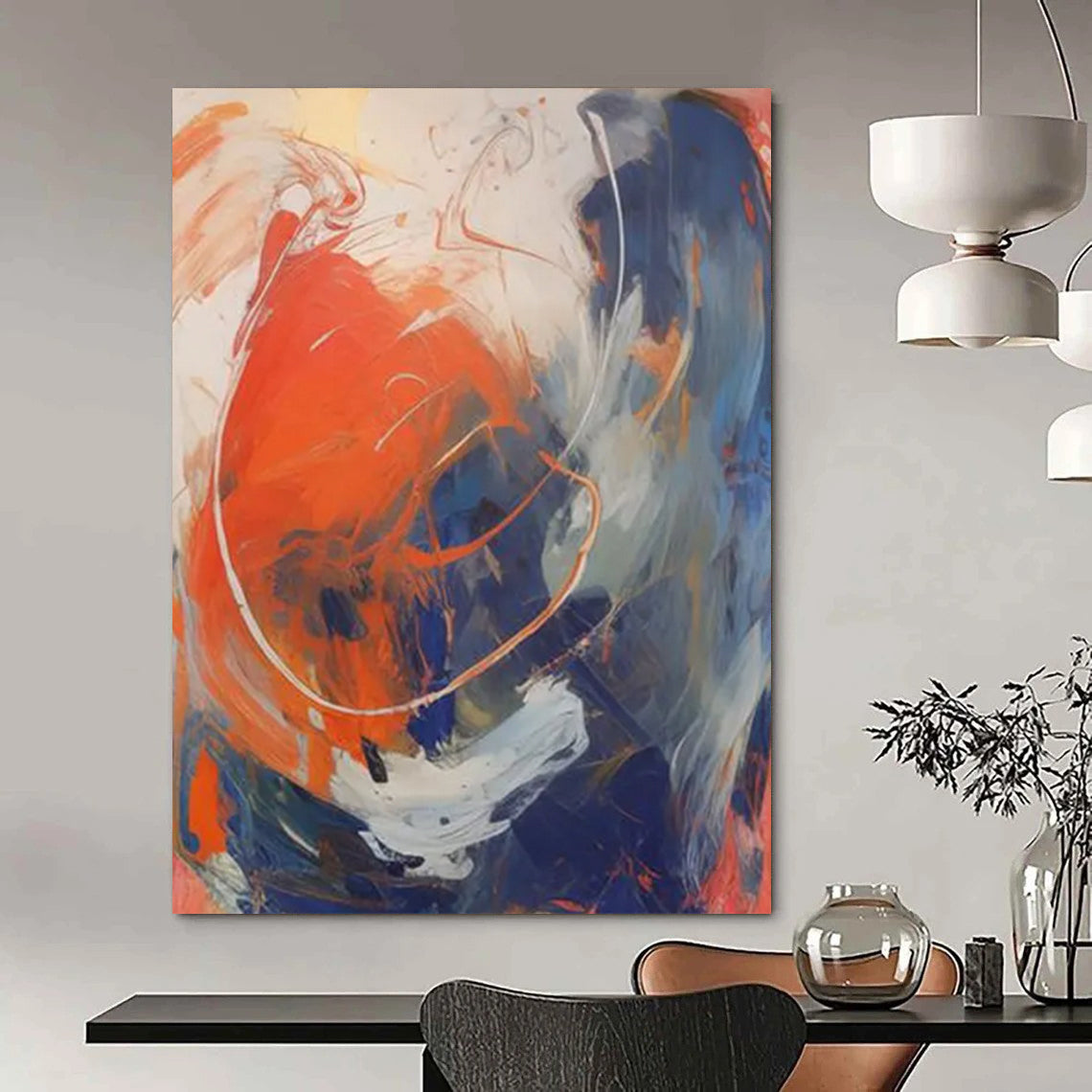 “Vibrant Swirl Abstract” - Abstract Expressionist Painting On Canvas DTP133