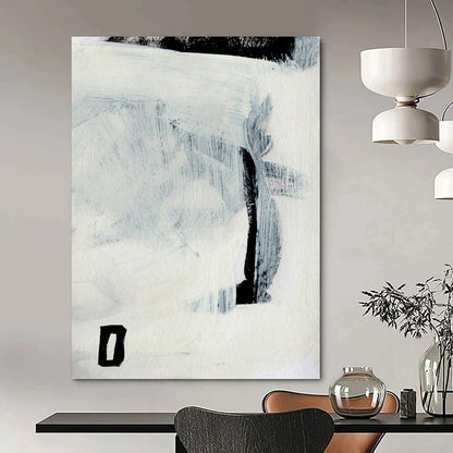“Minimalist Gray and Black” - Gray and Black Abstract Painting On Canvas DTP204