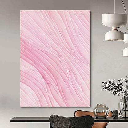 “Pink Textured Waves” - Abstract Textured Painting CT1979