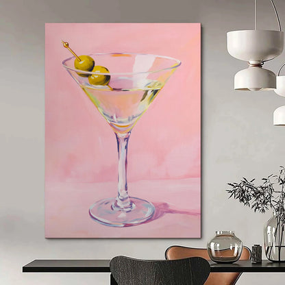 “Martini Glass with Olives” - Realistic Still Life CT2016