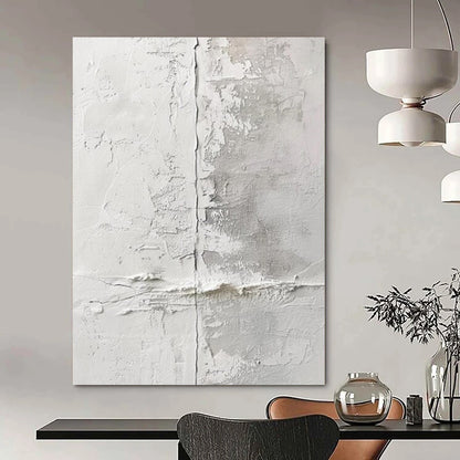 “White - Gray Textured Wall” – Minimalist Abstract Art CT1016