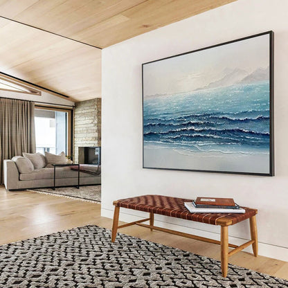 Sparkling Sea Waves - Realist Seascape Painting On Canvas DLZ185