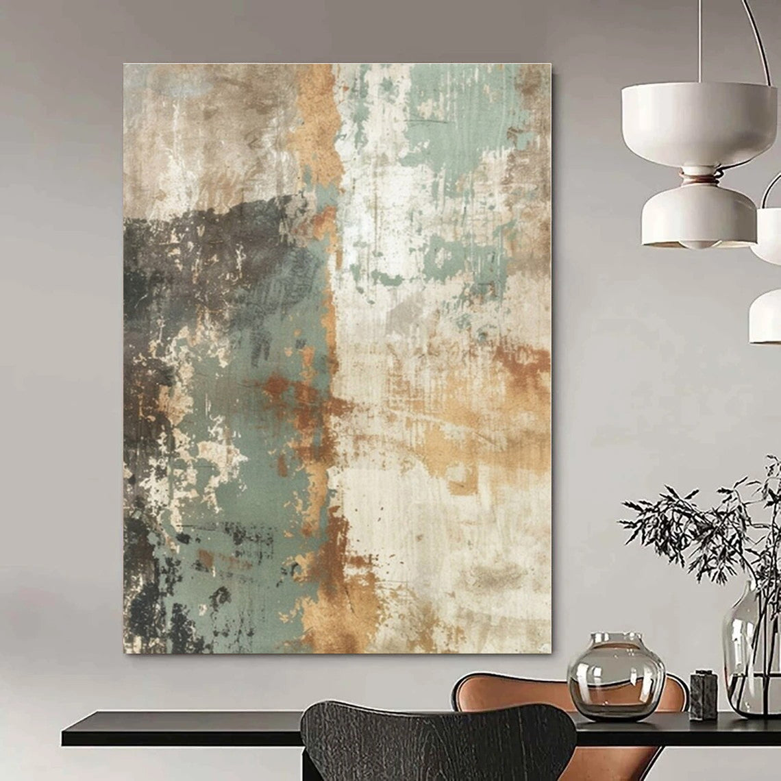 Earthy Textured Patina - Abstract Impasto Oil CT1274