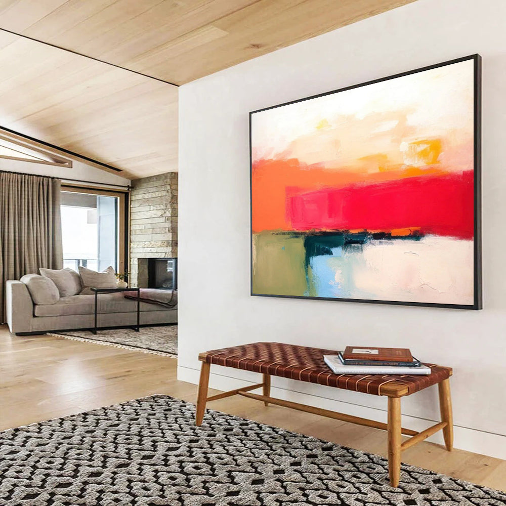 “Bold Color Blocks Abstract” Abstract Painting On Canvas DLZ056