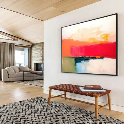 “Bold Color Blocks Abstract” Abstract Painting On Canvas DLZ056