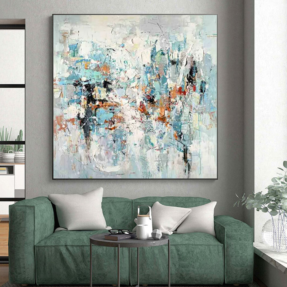 “Soft Color Fusion” ，Pastel Abstract Painting CT0890