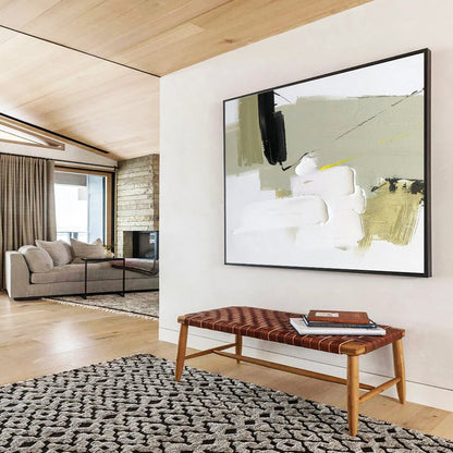 Subtle Color Accent Abstract Painting On Canvas DKH314