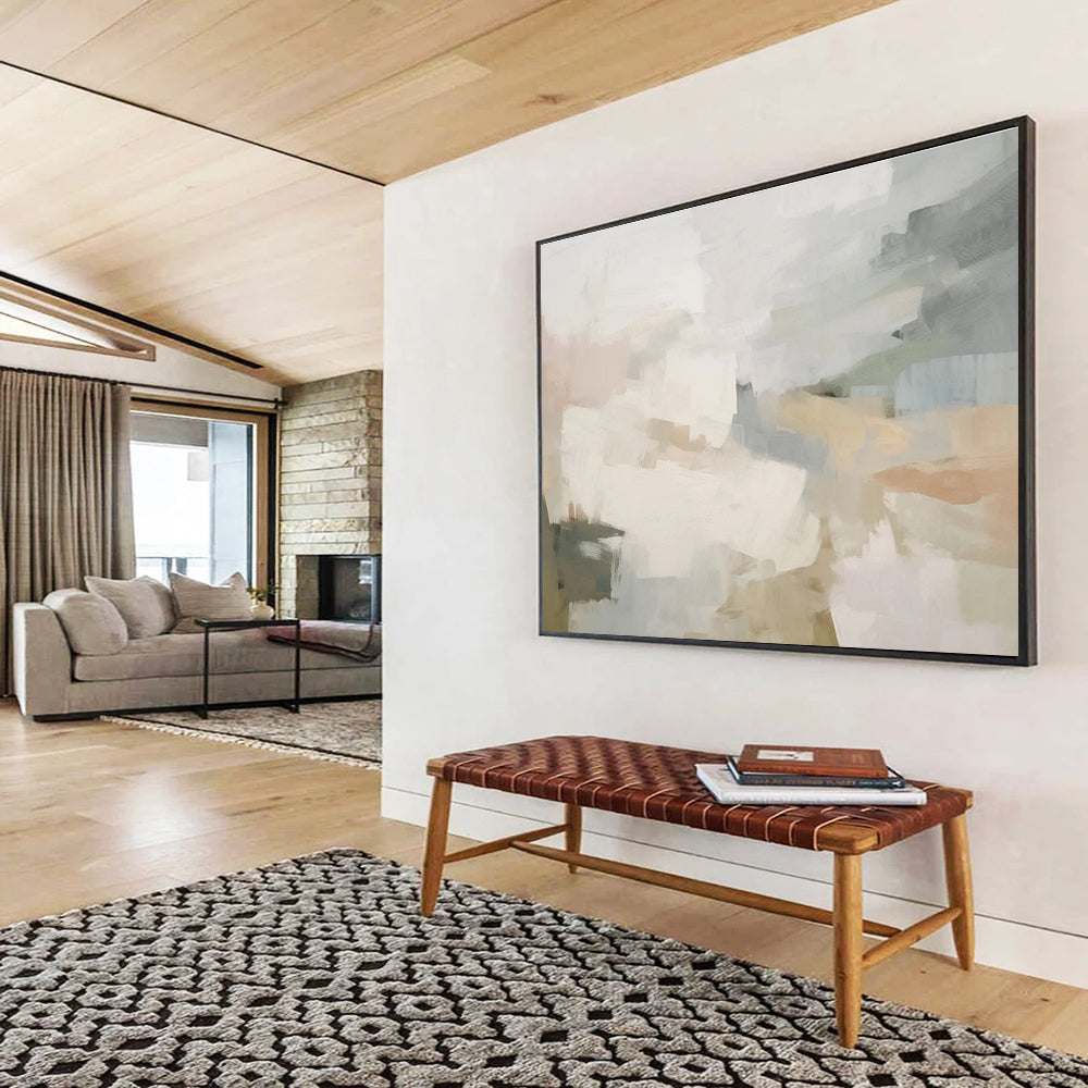 Soft Pastel Abstract - Gentle Hues and Loose Brushstrokes Painting On Canvas DKH044