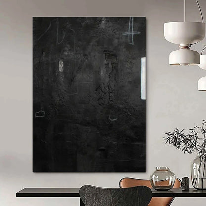 Dark Textured Abstract - Textured Abstract Acrylic Painting CT1416