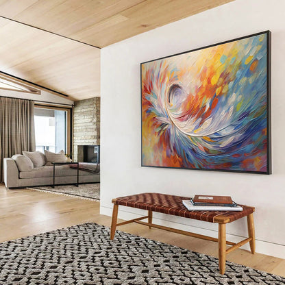 “Color Swirl - Vibrant Multicolor Abstract Painting On Canvas” DKH870