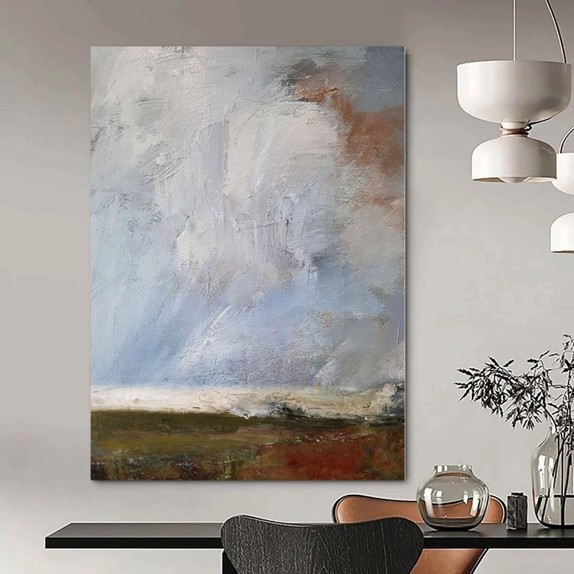 “Soft Toned Abstract Landscape” – Abstract Landscape Painting CT1140