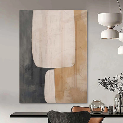 “Muted Shape Overlap” – Minimalist Abstract Art CT1047