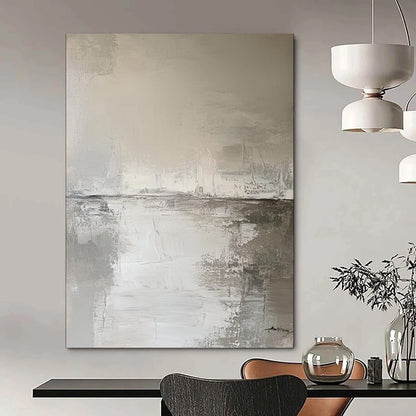 “Monochrome Calm Waters” – Abstract Landscape Oil Painting CT2083