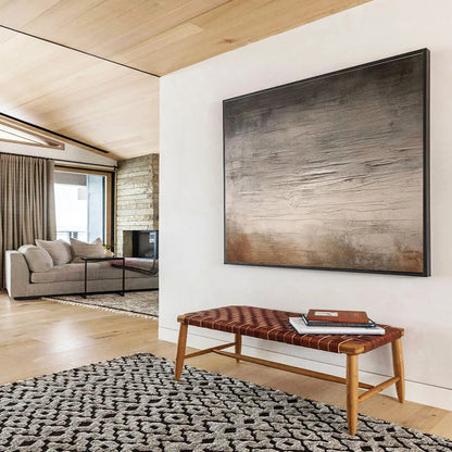 Textured Neutral Abstract Painting On Canvas DKH327