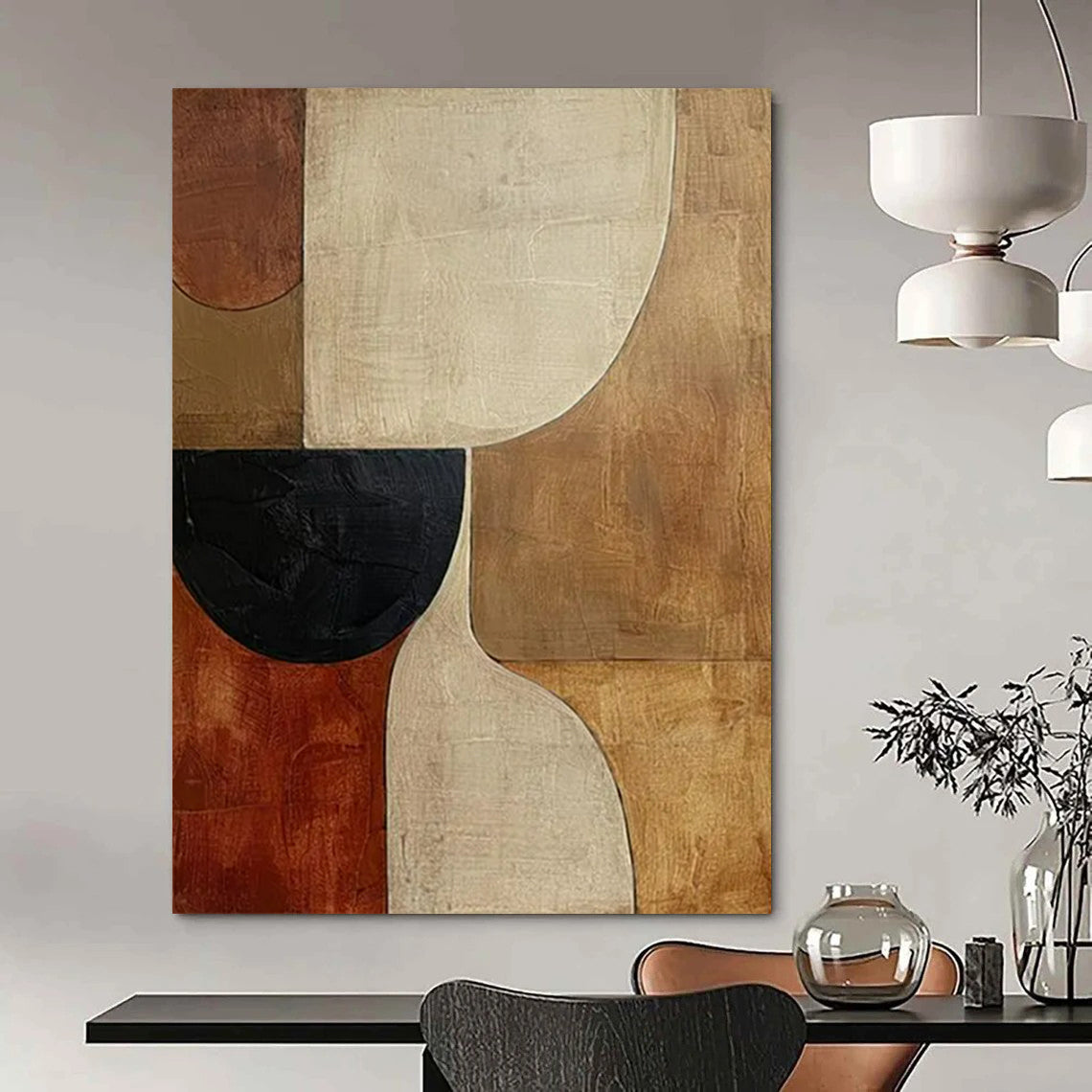 “Neutral Geometric Abstract” - Abstract Painting CT2365