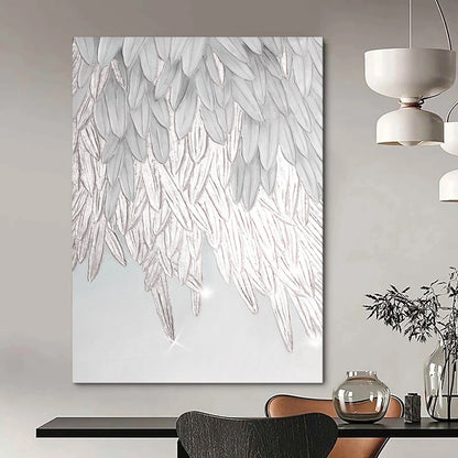 “Silver Angel Wings” - Realistic Textured Art CT2019