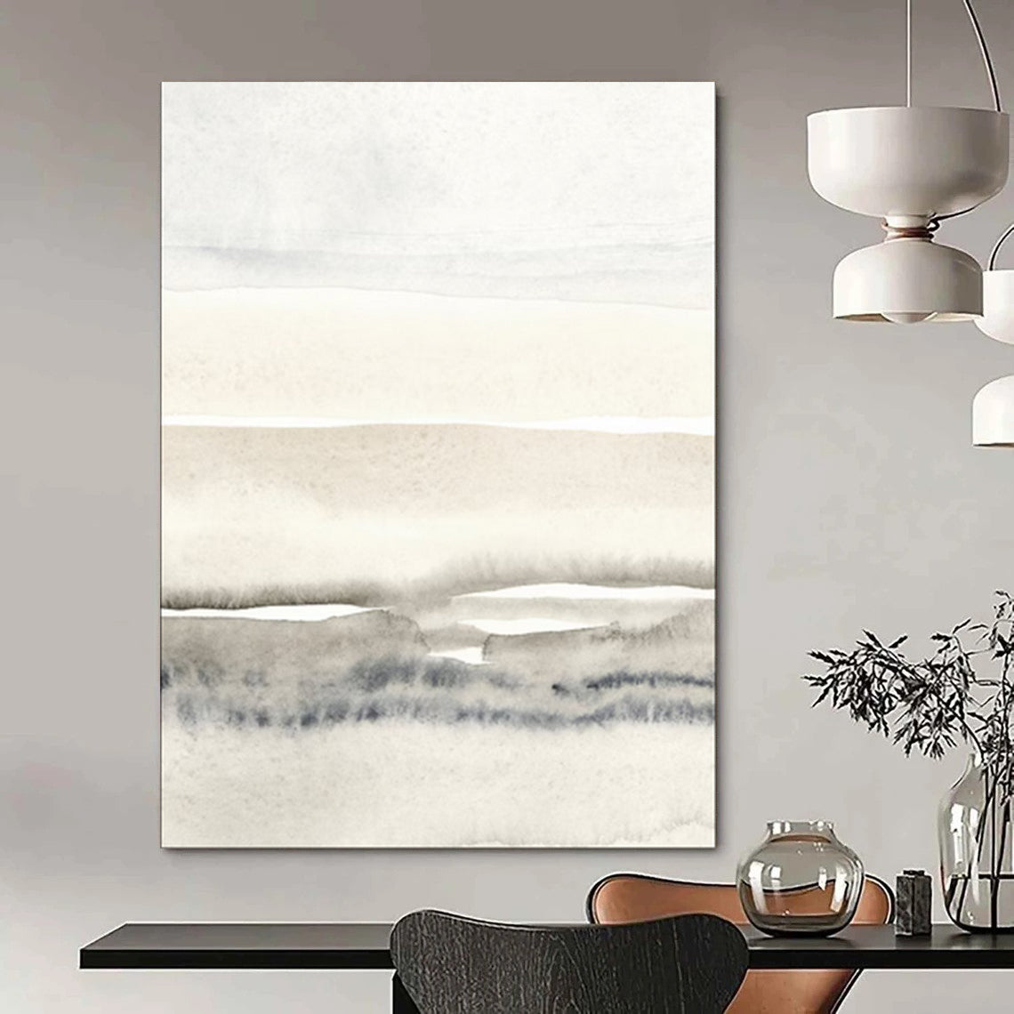 “Gradient Gray Horizons” – Abstract Watercolor Scene with Subtle Layer Transitions CT2055