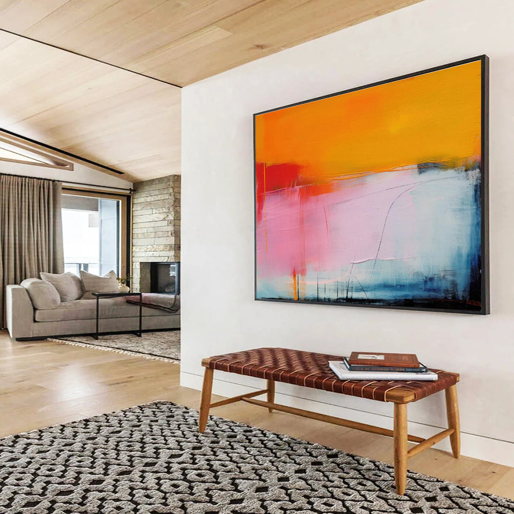 “Bold Color Horizons” Abstract Oil Painting On Canvas DKH499