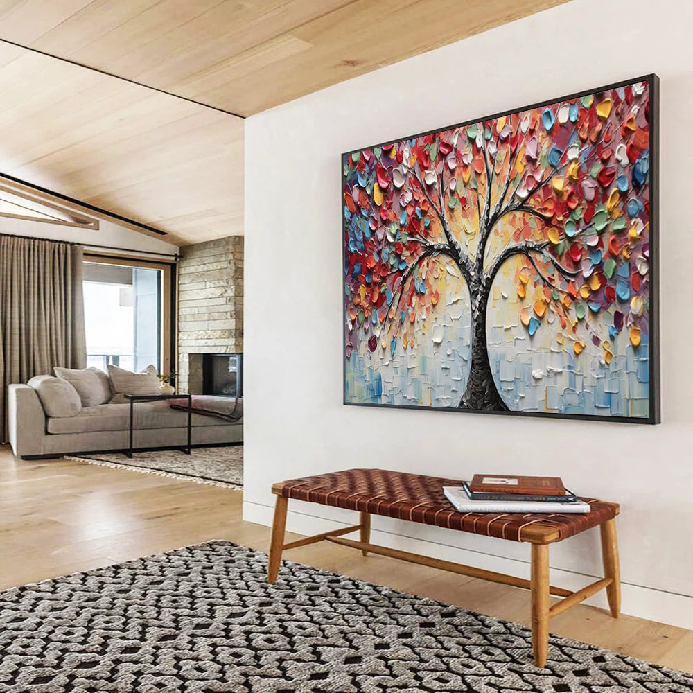 “Colorful Life Tree” 3D - textured Symbolic Painting On Canvas DLZ169