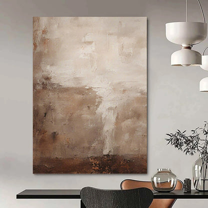Subtle Tonal Abstract in Beiges and Whites - Abstract Painting On Canvas DKH1470