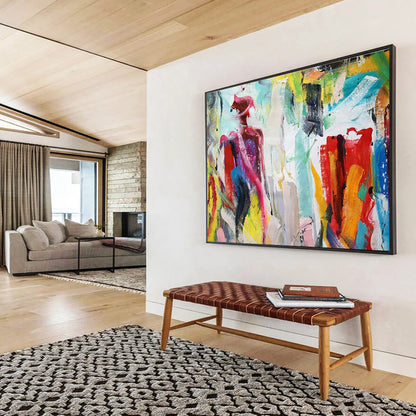 Colorful Abstract Figure Painting On Canvas DKH301