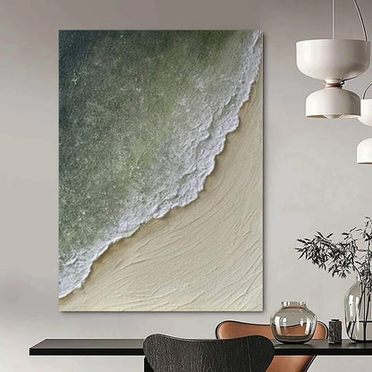 “Textured Coastal Shoreline” – Impasto Seascape Painting CT1084