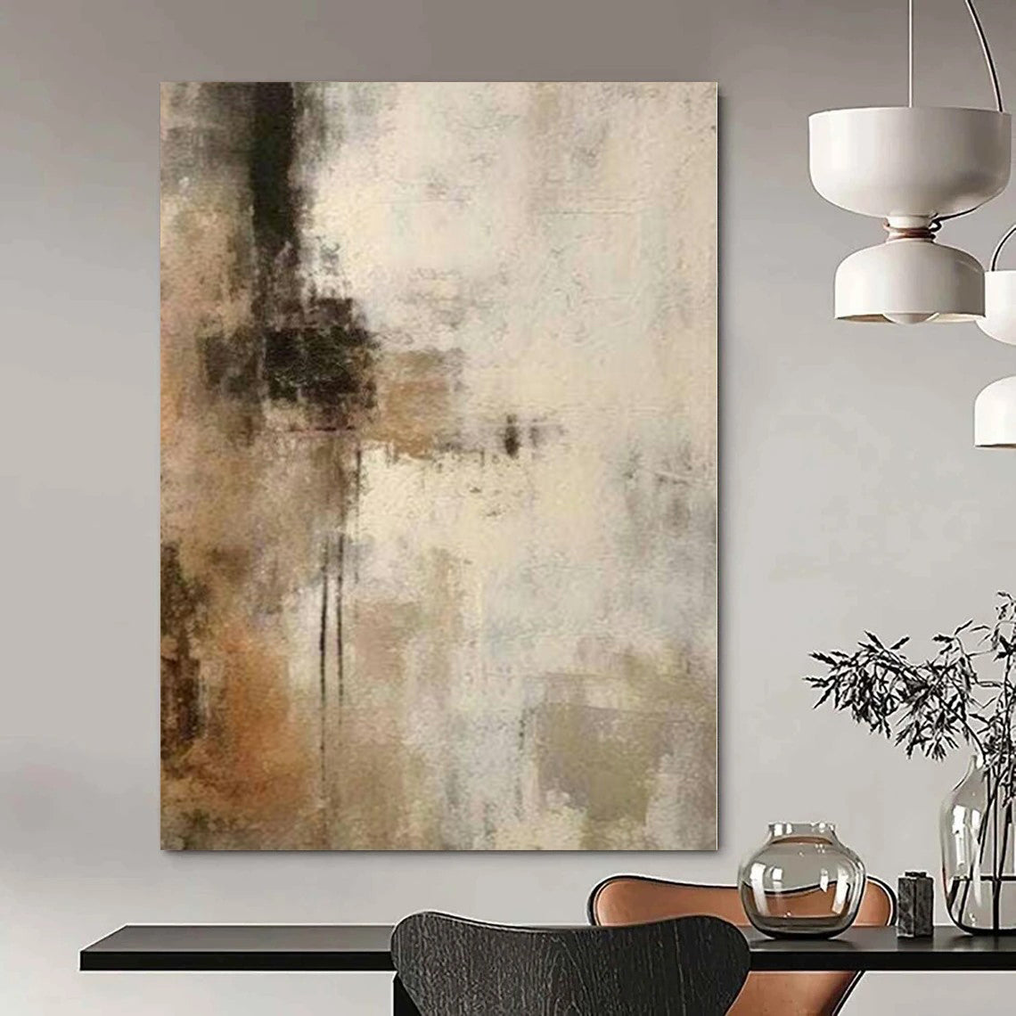 Soft Earth Tones & Gentle Blurs - Abstract Landscape Art CT1210