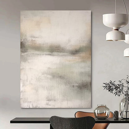“Soft Gray Abstract Vista” - Subtle Landscape - Inspired Painting On Canvas DKH1668