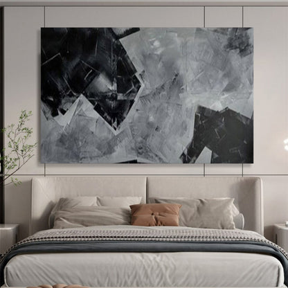 “Geometric Shadow Play” – Abstract Acrylic Painting CT1732