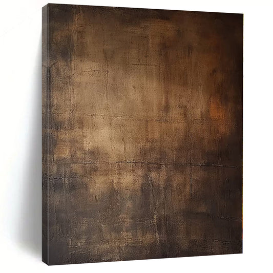 “Earthy Abyss” - Abstract Painting with Deep Browns, Blacks CT0097